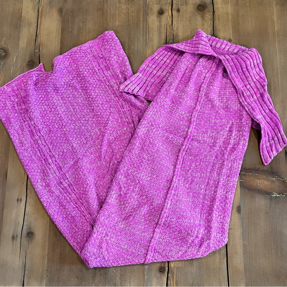 Adult Mermaid Winter Leg Warmer Cozy Knitted Blanket Cover